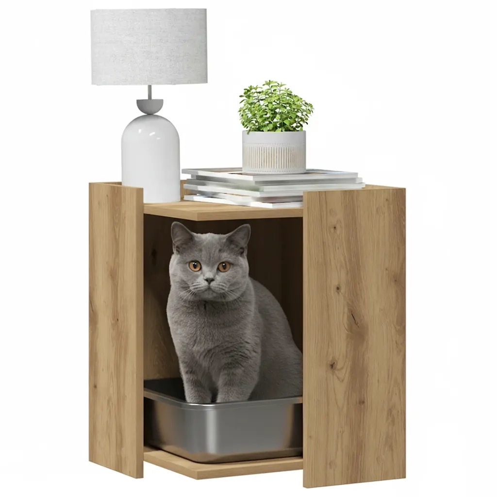 Recinto Lettiera Rovere Artigianale 42x42x51 cm in Truciolato 857750