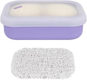 Contenitore di sapone portatile - Impermeabile - Resistentente all'urto - Incluso asciugamano interno - Ideale per viaggi - Contenitore di sapone portatile
