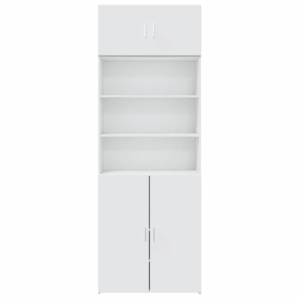 Mobile Portaoggetti Bianco 80x42,5x225 cm in Truciolato 3281343