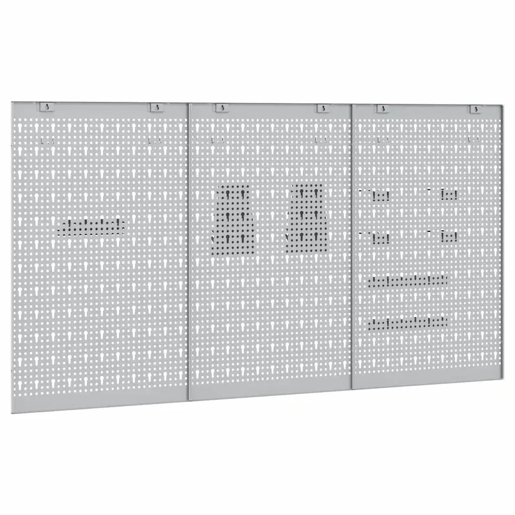 Pannello per attrezzi 3 pcs Grigio 150 x 1 x 80 cm 4103484