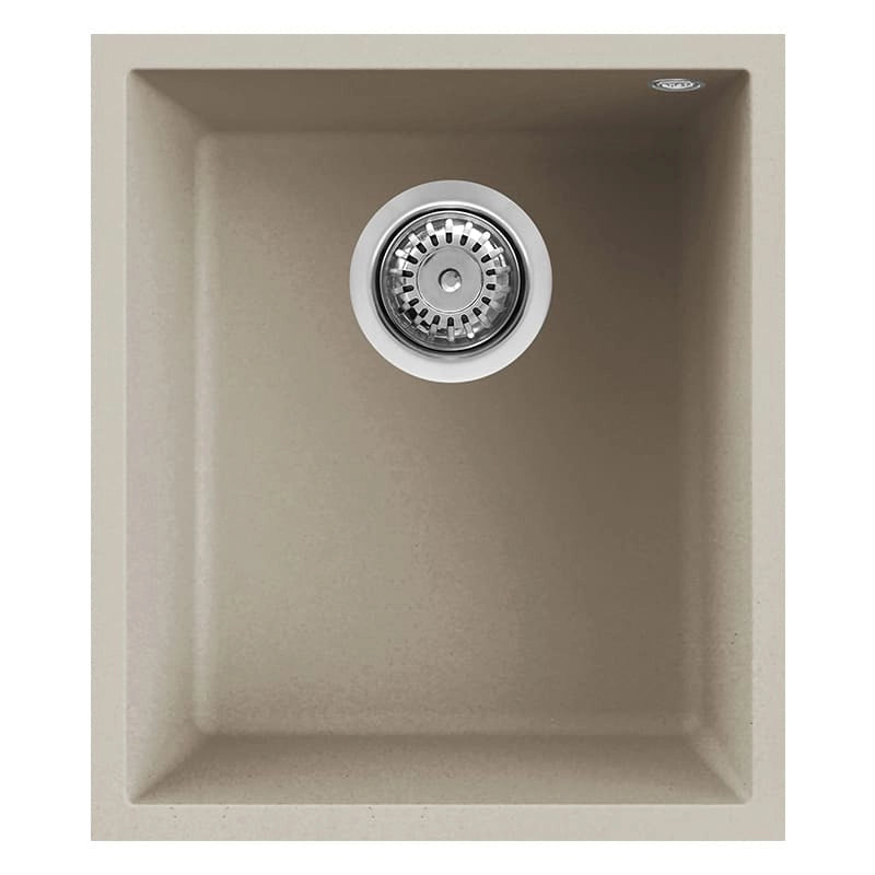 Lavello Elleci Incasso 1 vasca 38x44 Quadra 100 Sottotop Keratek Plus Champagne LKQ10095BSO