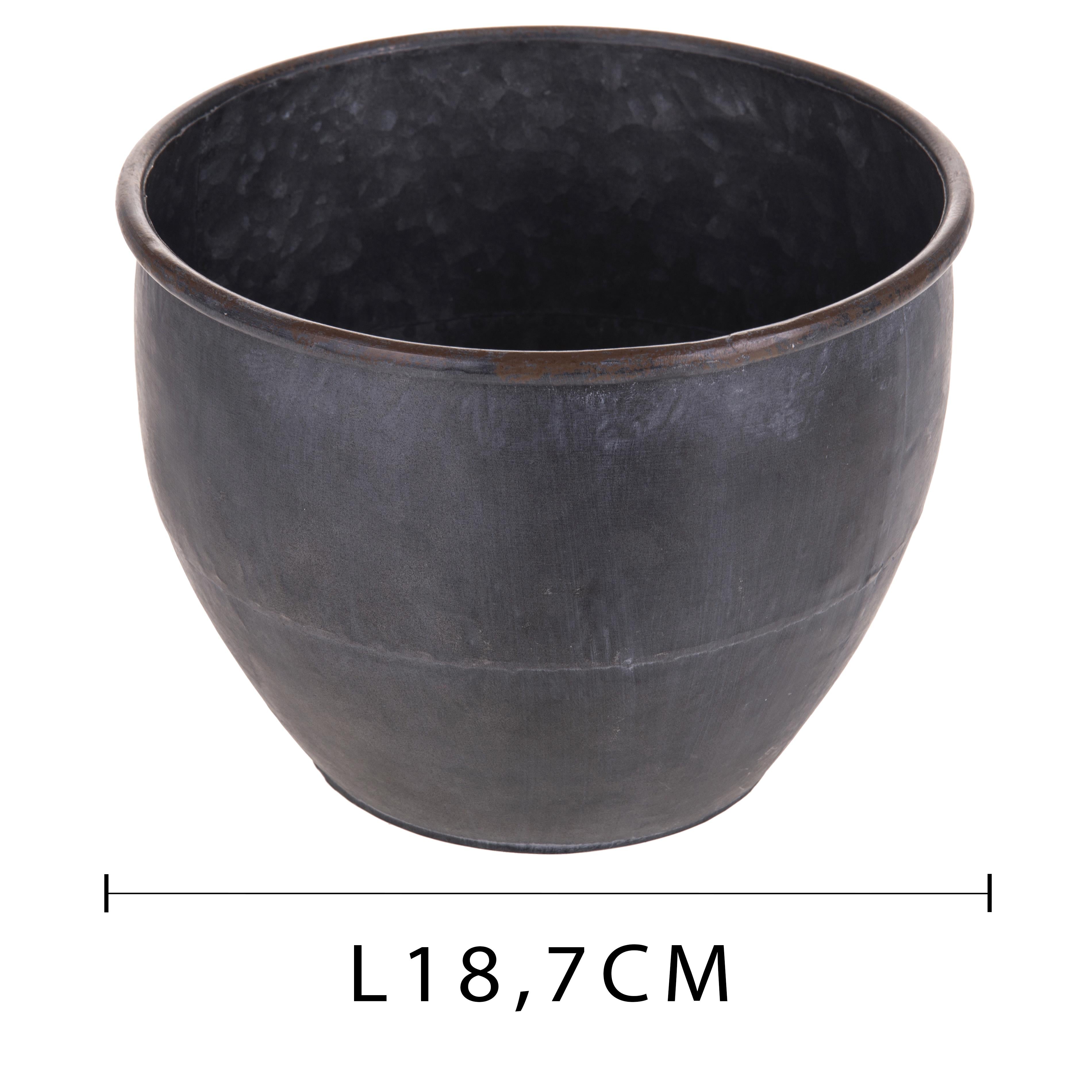 Set 2 Contenitori Decorativo Metallo 18 cm