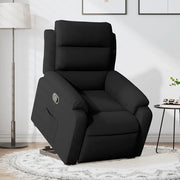 Poltrona Alzapersona Reclinabile Nera in Velluto 3205098