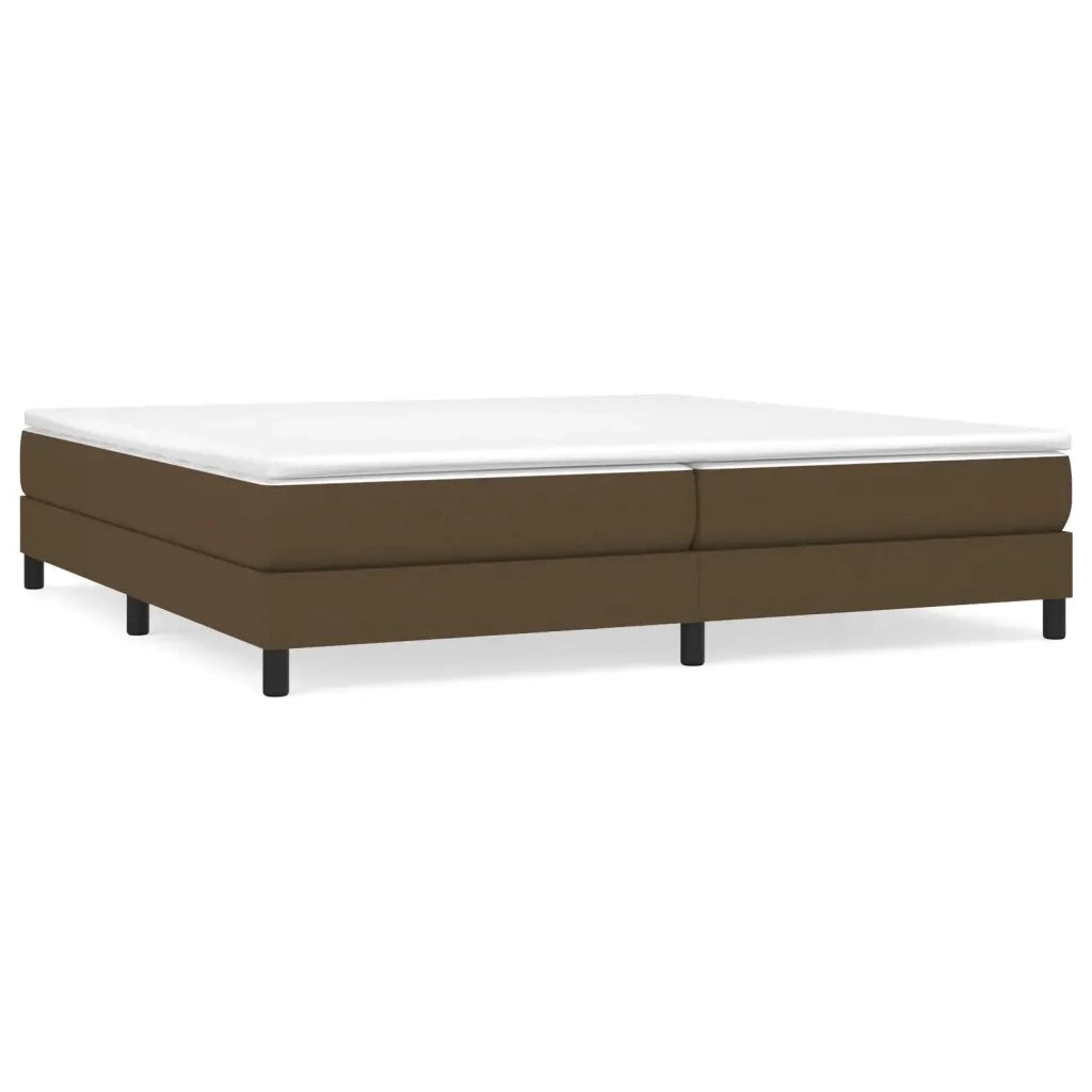 Giroletto a Molle con Materasso Marrone Scuro 200x200cm Tessuto 3144104