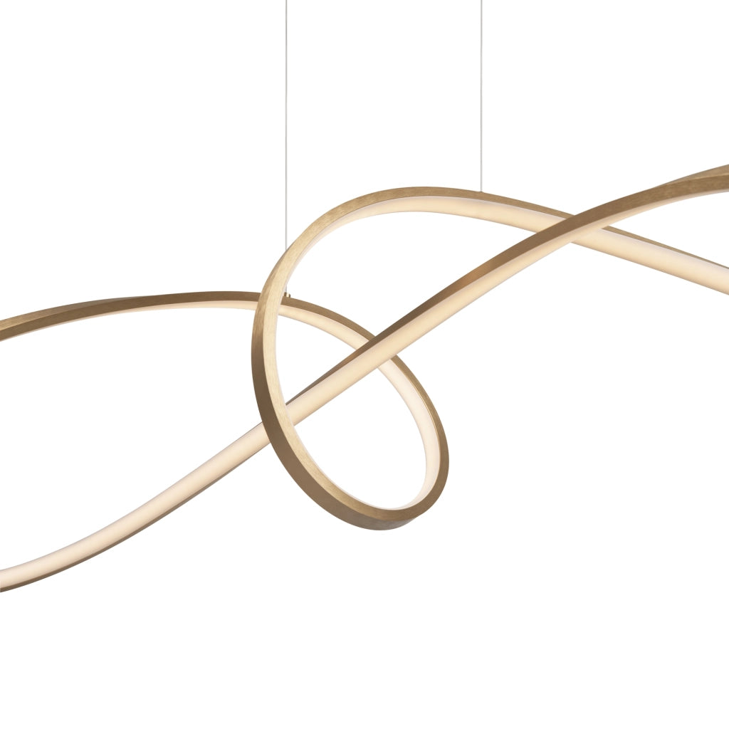 Lampada a sospensione Curve LED 42W oro Maytoni MOD156