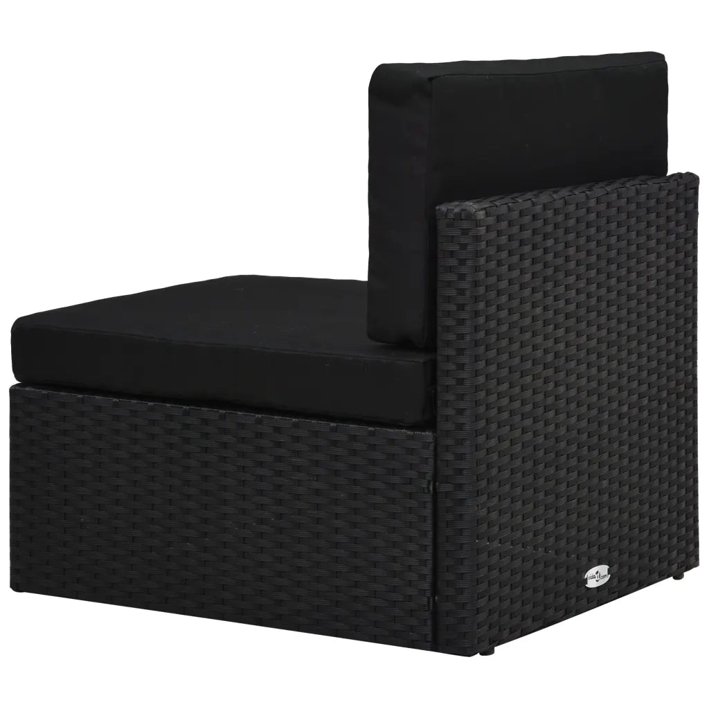 Set Divani da Giardino 2 pz | Set Salotto da Giardino in Polyrattan Nero