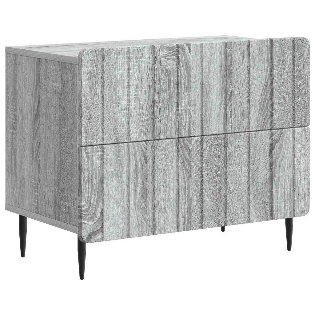Comodino | Armadio da Notte | Mobiletto da notte con cassetto Grigio Sonoma 62 x 34,5 x 49,5 cm