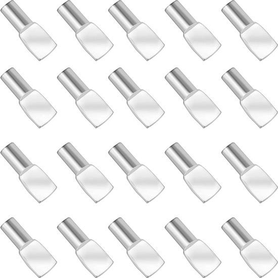 Sostegni per pannelli a forma di cucchiaio in metallo per pannelli di cassettiera - Sostegni per pannelli per mobili per librerie.