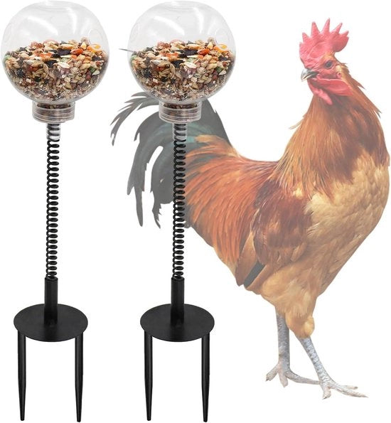 Pickspeelgoed e voederdispenser per galline - Scommella per galline con funzione di alimentazione lenta per galline, pollame, anatre, uccelli e pappagalli