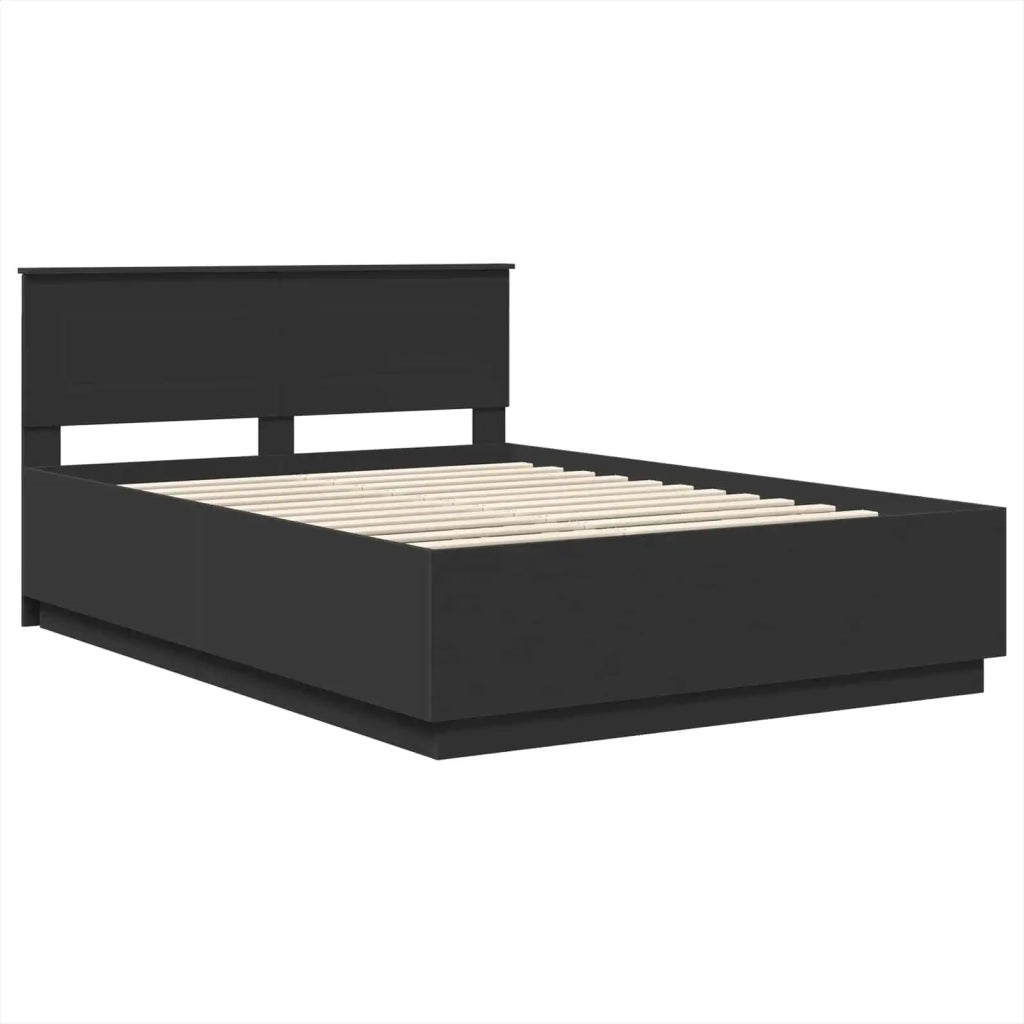 Struttura del letto Nero 150 x 200 cm Legno multistrato