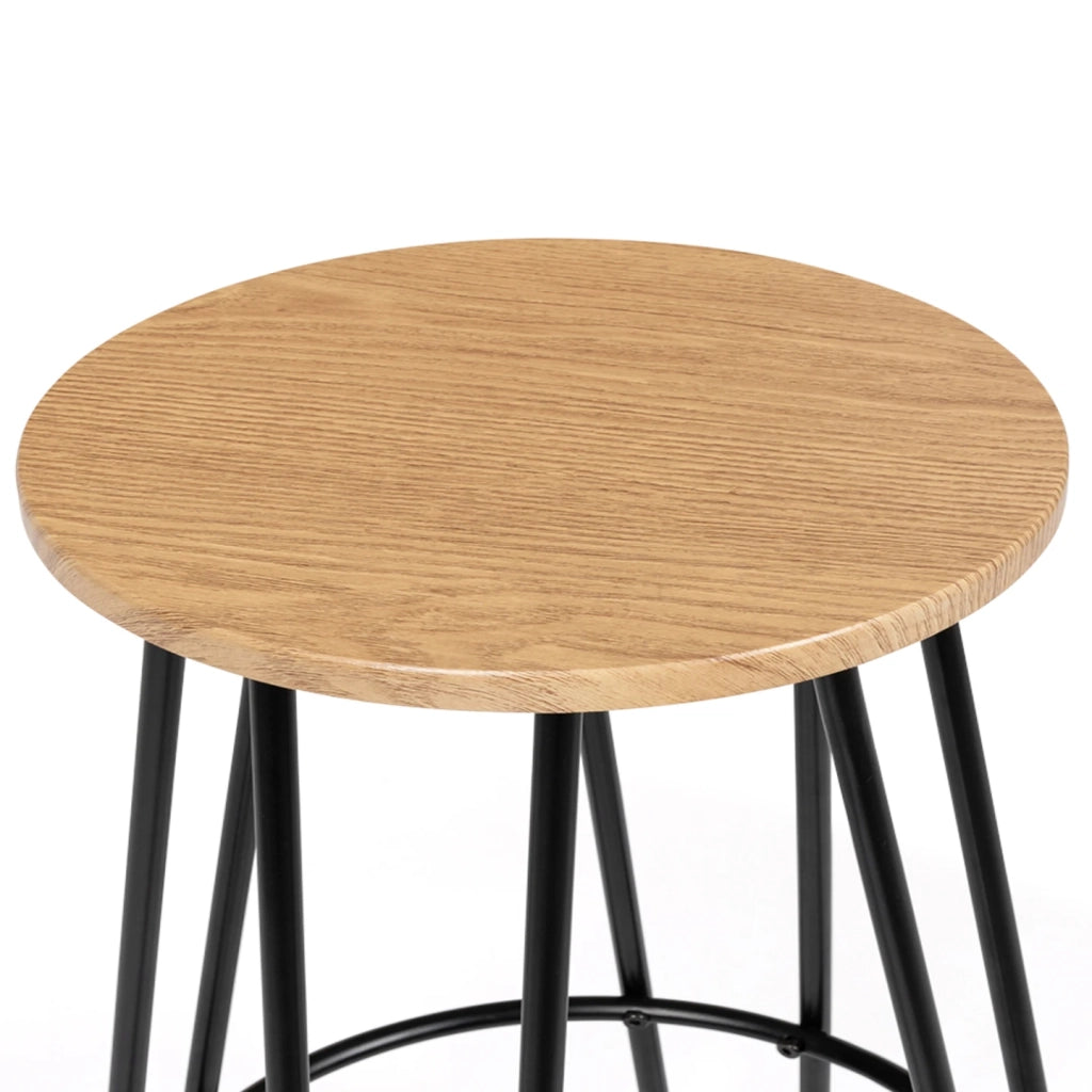 IDMarket - Set di 2 sgabelli da bar, sedile rotondo di design industriale DETROIT