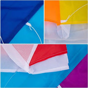 Paracadute - Paracadute arcobaleno per bambini e adulti - parafoil per stunt sport soft - 30M/100FT cavo - giocattolo da esterno per principianti - 1.4M