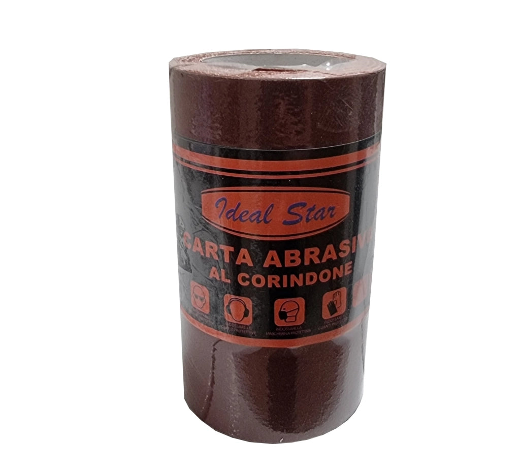 MINI ROTOLO CARTA ABRASIVA IDEAL STAR grana 60 - rotolo mm 115x5mt - IDEAL STAR