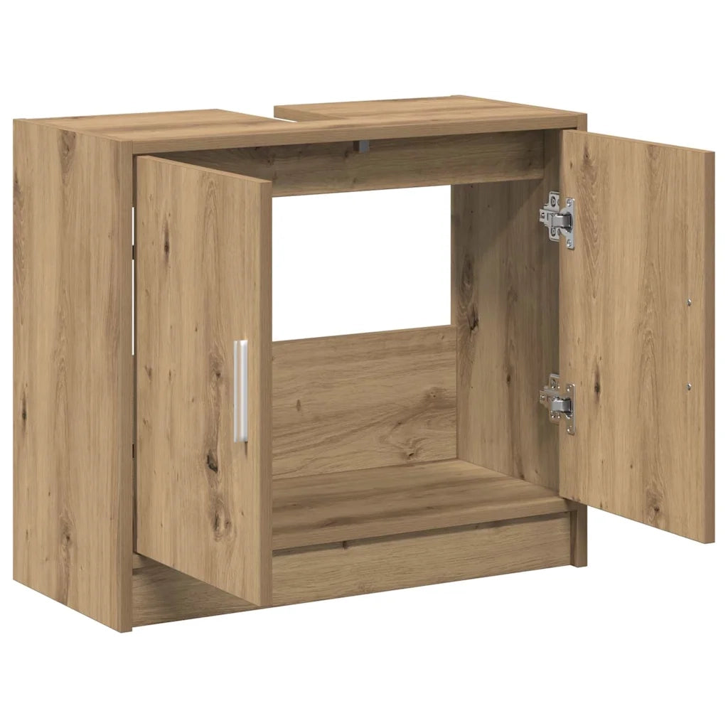 Mobile da Bagno | Armadio da bagno con porta Rovere artigianale 63 x 29 x 55 cm