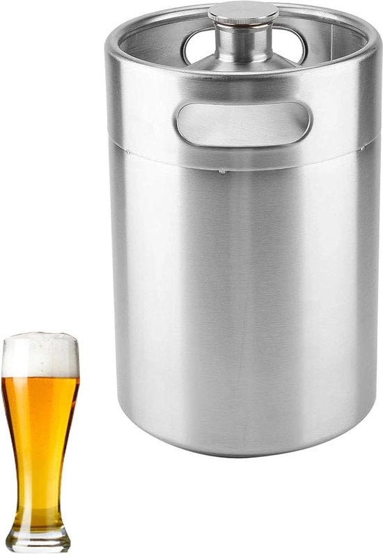 Mini vaso di birra in acciaio inossidabile 5L con coperchio a spirale - accessori per casa e hotel.
