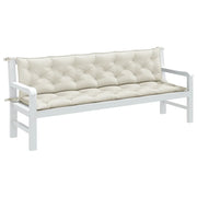 Cuscini Panca Giardino 2pz Crema Mélange 200x50x7 cm Tessuto 4002632