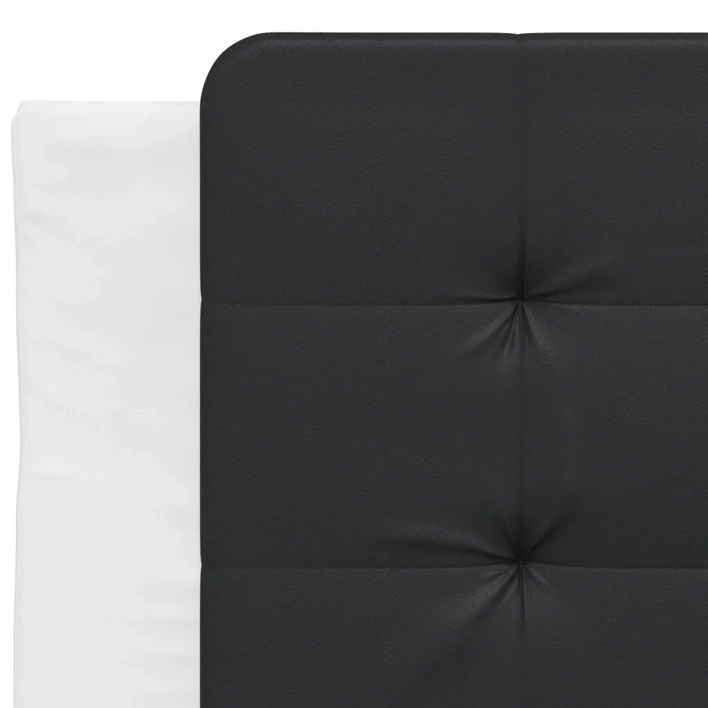 Giroletto senza Materasso Zadar Nero e Bianco 80x200 cm in Similpelle