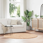vidaXL Tappeto Shaggy a Pelo Lungo NAVARRA Beige 160x160 cm poliestere