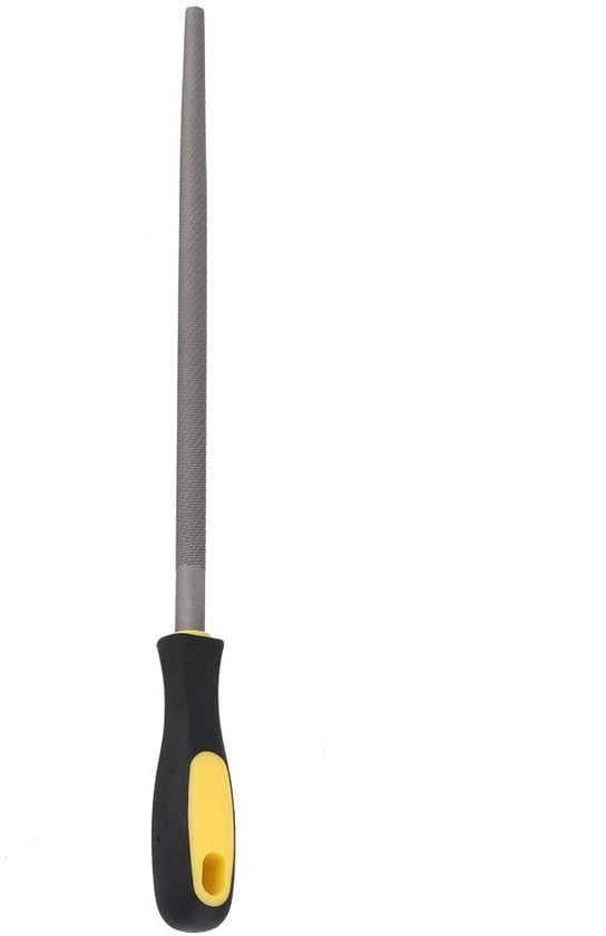 Vijl Ronde 12 Pollici - Vijl con Grovità/Media/Fine Denti - T12 Acciaio di Carburo - Manico - Serratura per Progetti Metallici