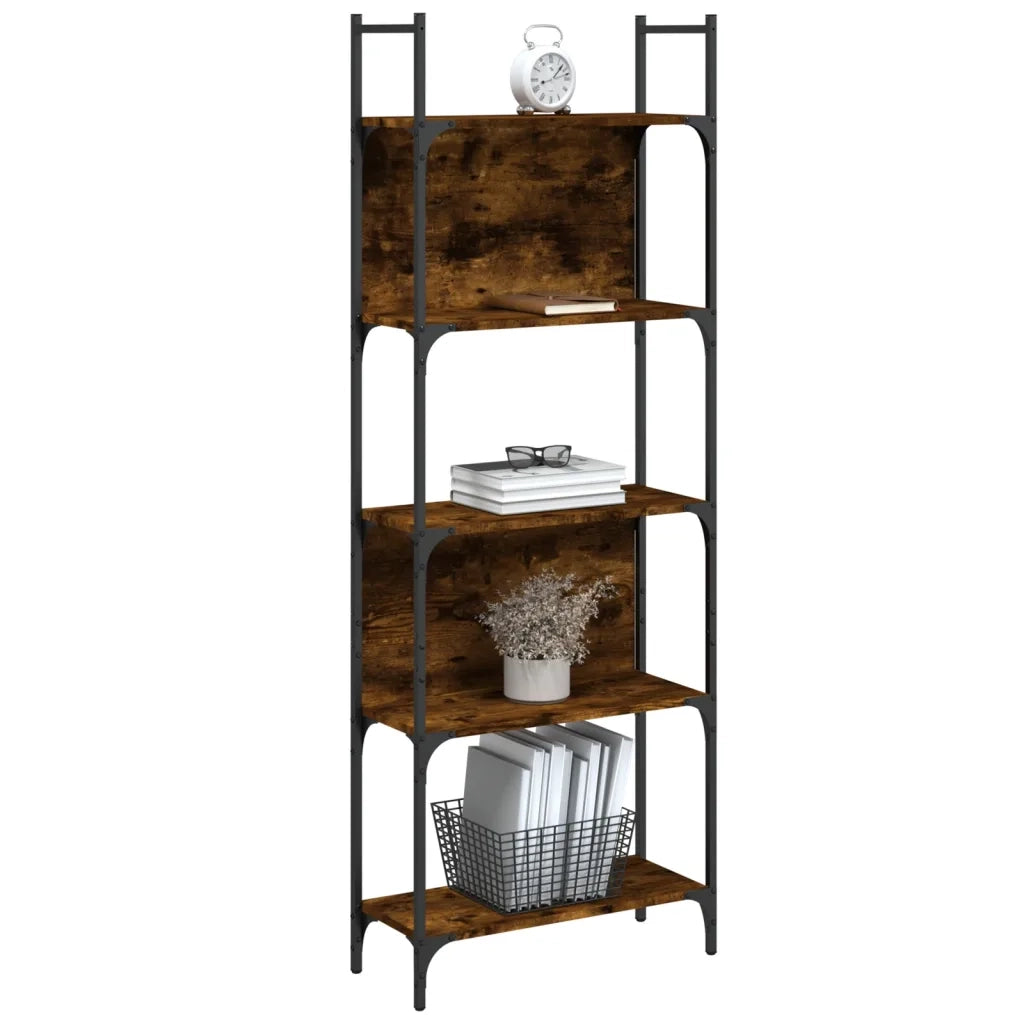 Libreria 5Ripiani Rovere Fumo 60,5x24x166,5cm Legno Multistrato 838865