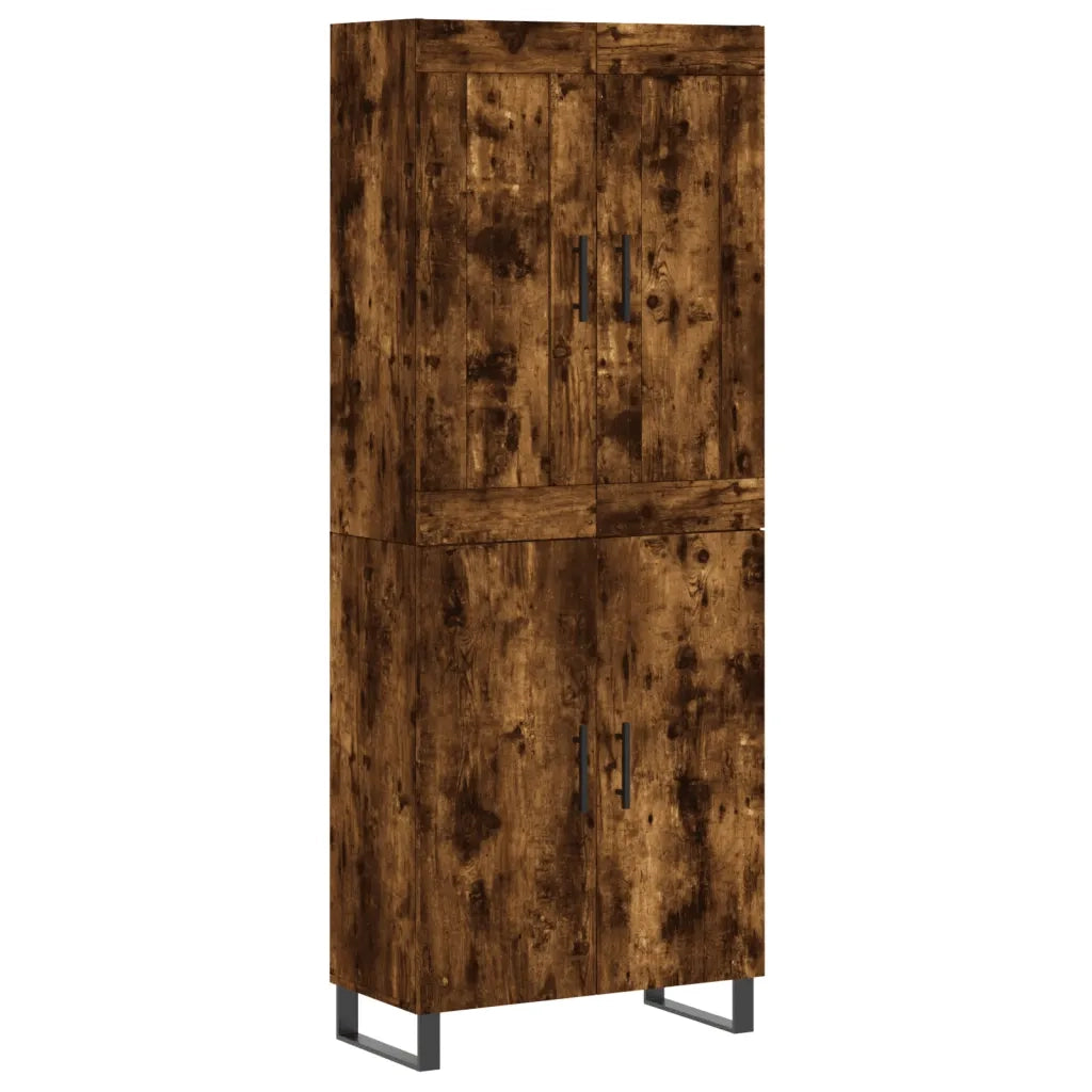 Credenza | Madia | Buffet da pranzo | Armadio da pranzo Rovere Fumo 69,5x34x180 cm in Legno Multistrato