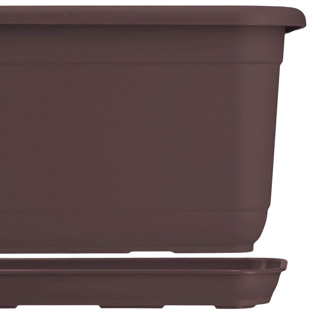 Vaso da fiori rettangolare KADAX per balcone, 80 cm con supporto in plastica.