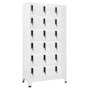Armadietto con Serratura Bianco 90x40x180 cm in Acciaio cod mxl 52740