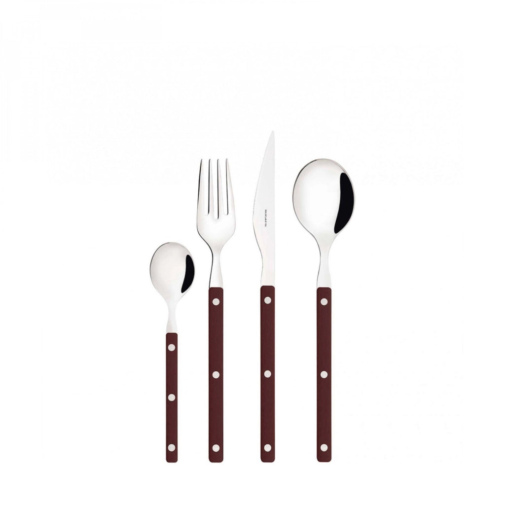 ALLEGRA, Posate Set 24 Pz, Scatola Gallery, Casa Bugatti Colore: Marrone