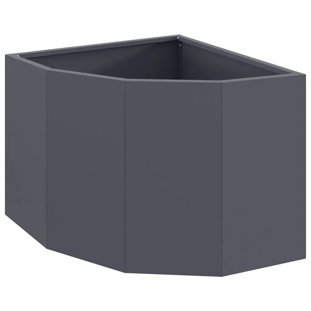 Vaso d'angolo Antracite 45 x 45 x 35 cm Acciaio 883649