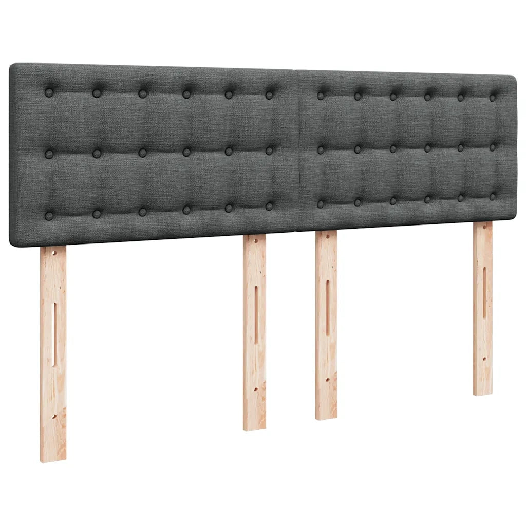 Pouf Letto con Materasso e LED Grigio Scuro 140x200 cm 3312479