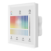 Pannello Touch Master DALI 5 Canali, Alimentatore Bus Integrato, 16VDC Max 100mA, 1 Zona 4 Scene, Touch Slider, 5 In 1 Per DIM CCT RGB RGBW RGB+CCT, 86X86mm Per Scatola 502
