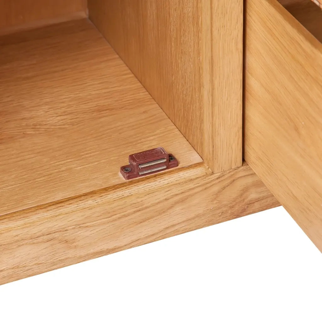 Credenza con 3 Cassetti 110x33,5x70 cm in Massello di Rovere 241677