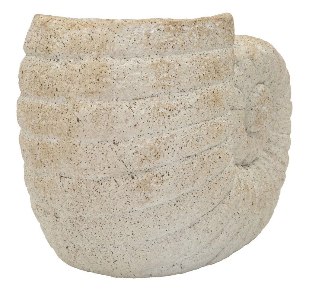 Vaso Shell Sand 33x19x23 cm in Mgo Beige
