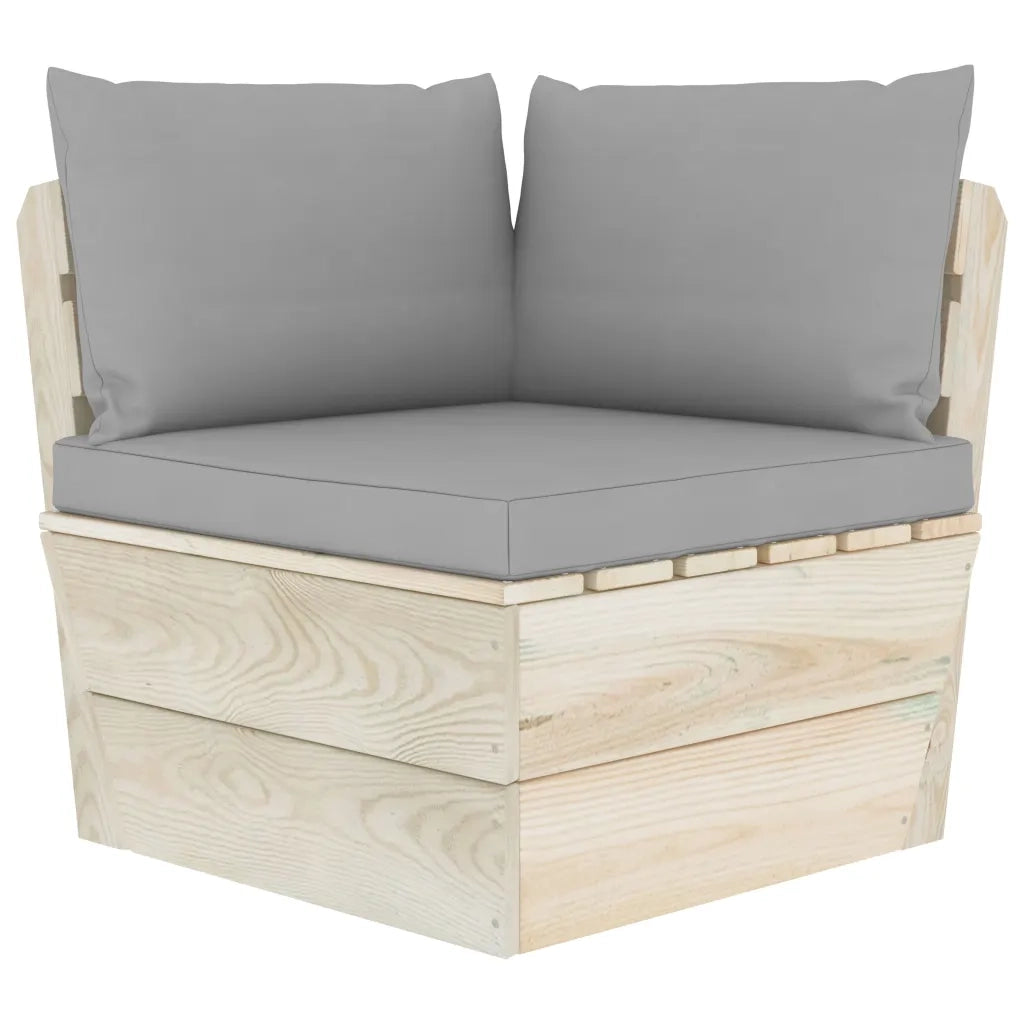 Divano da Giardino a 2 Posti su Pallet con Cuscini Legno Abete cod mxl 48815