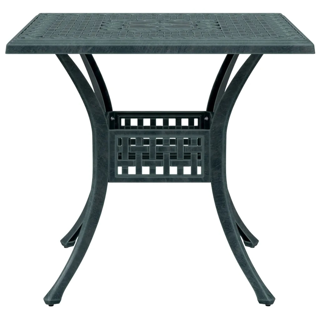 Tavolo da Giardino Verde 80x80x75 cm in Alluminio Pressofuso 4002814