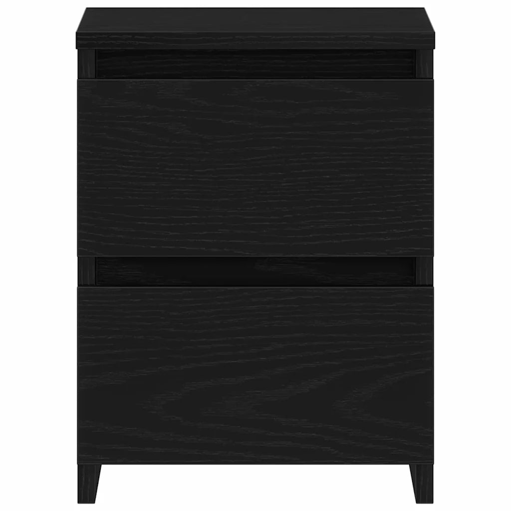 Armadio da Notte Rovere Nero 30 x 30 x 40 cm Legno multistrato 861988