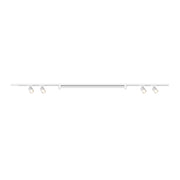 Kit Binario Moderno Mono Mix Metallo Bianco 5 Luci Led-Gu10 40W Naturale