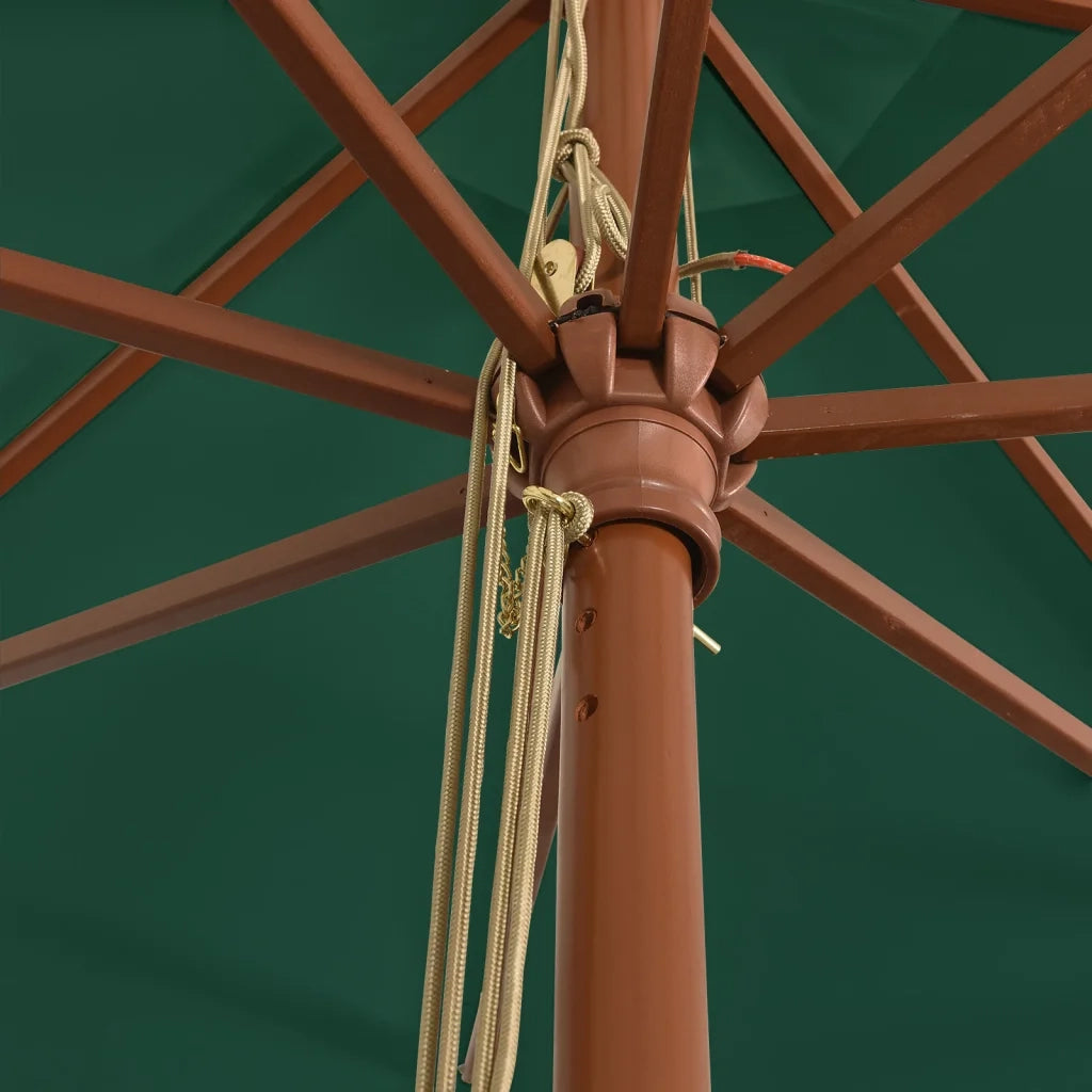 Ombrello | Parasolne da Giardino con Palo in Legno Verde 400x273 cm