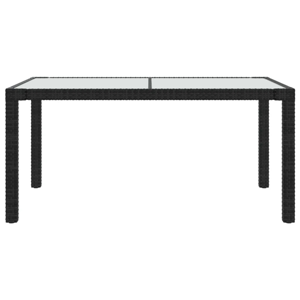 Set da Pranzo da Giardino 7 pz con Cuscini in Polyrattan Nero 3094868