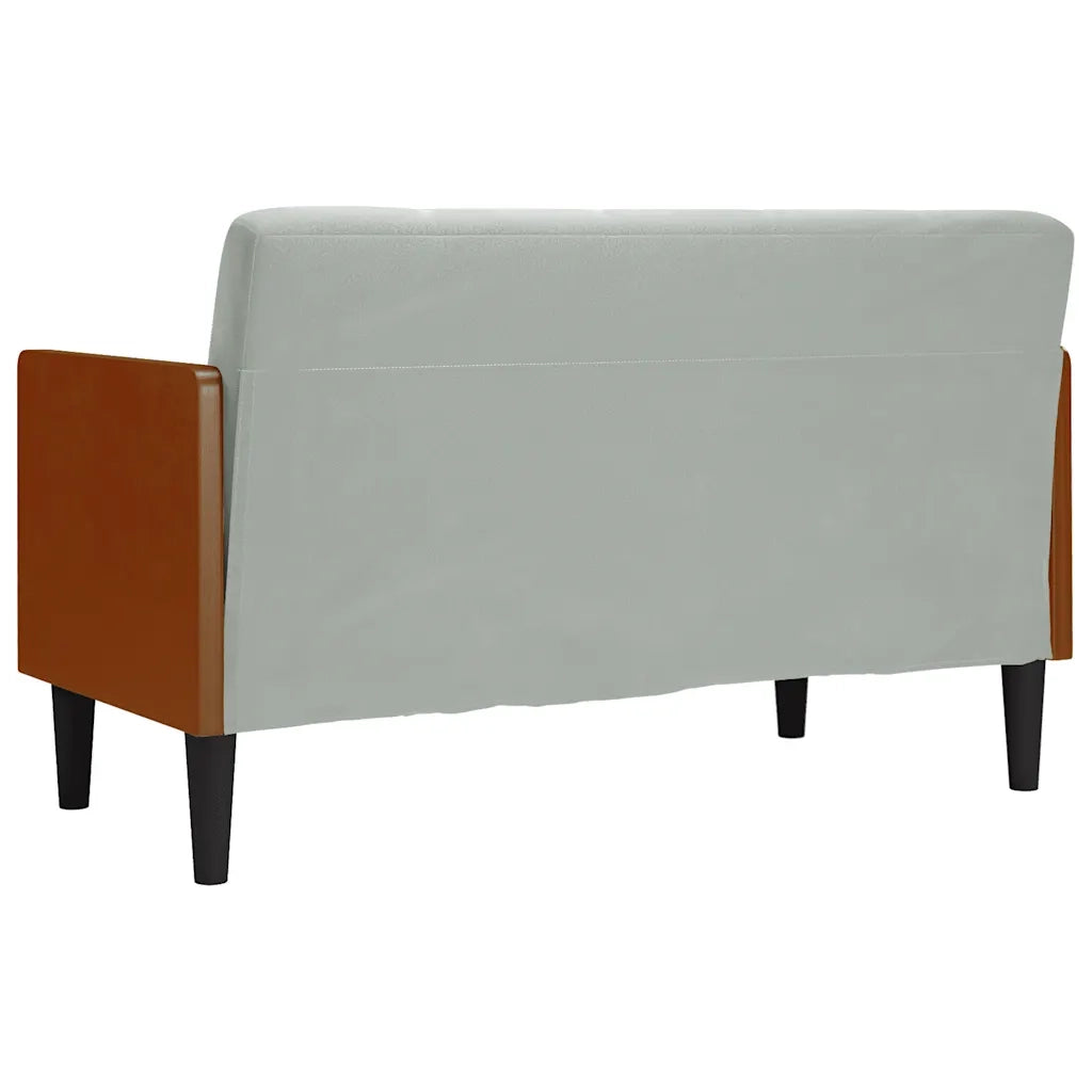 Divano Divanetto con Cuscini Bolster Grigio Chiaro 110 cm 4100601