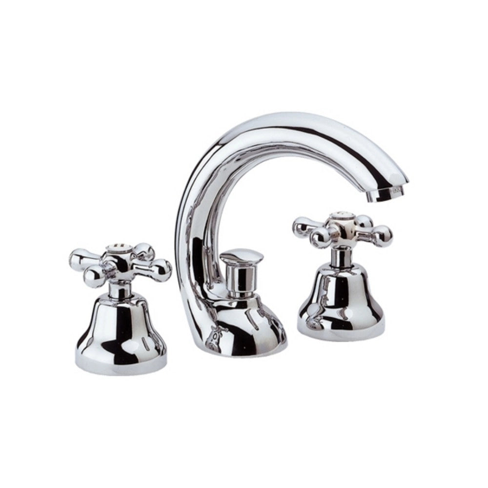 Rubinetto lavabo con bocca a c vitoni ceramici serie liberty