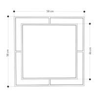 Specchio quadrato 58x58 cm Corner con doppia cornice in metallo nero