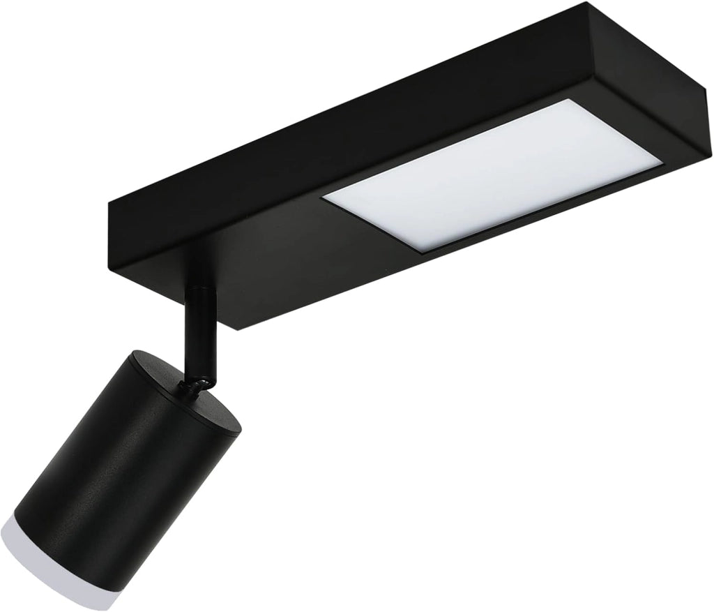 ZMH Faretto da soffitto 1 fiamma 10W GU10 nero plafoniera 3000K camera da letto