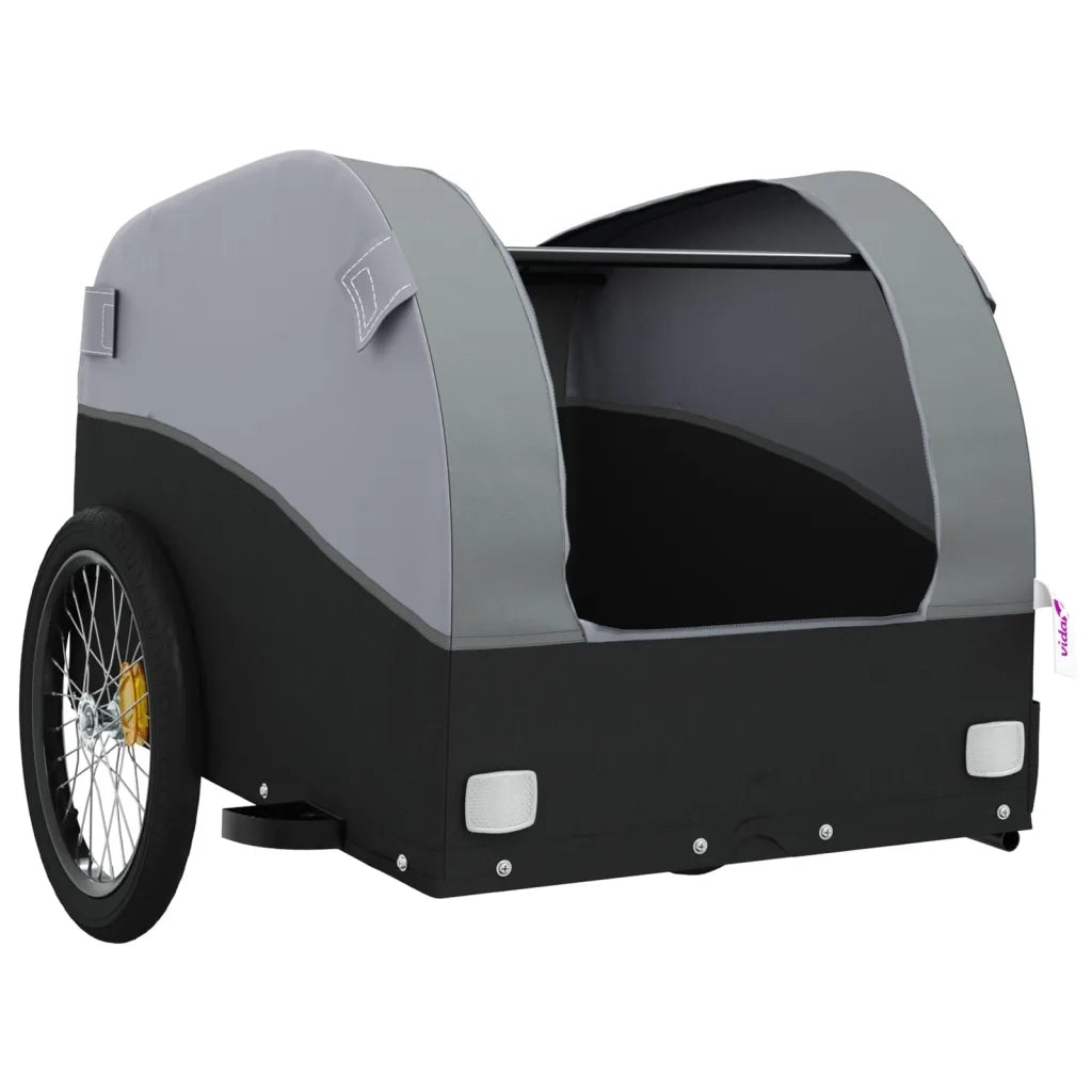 Rimorchio da Bici Nero e Grigio 30 kg in Ferro CFW8281632