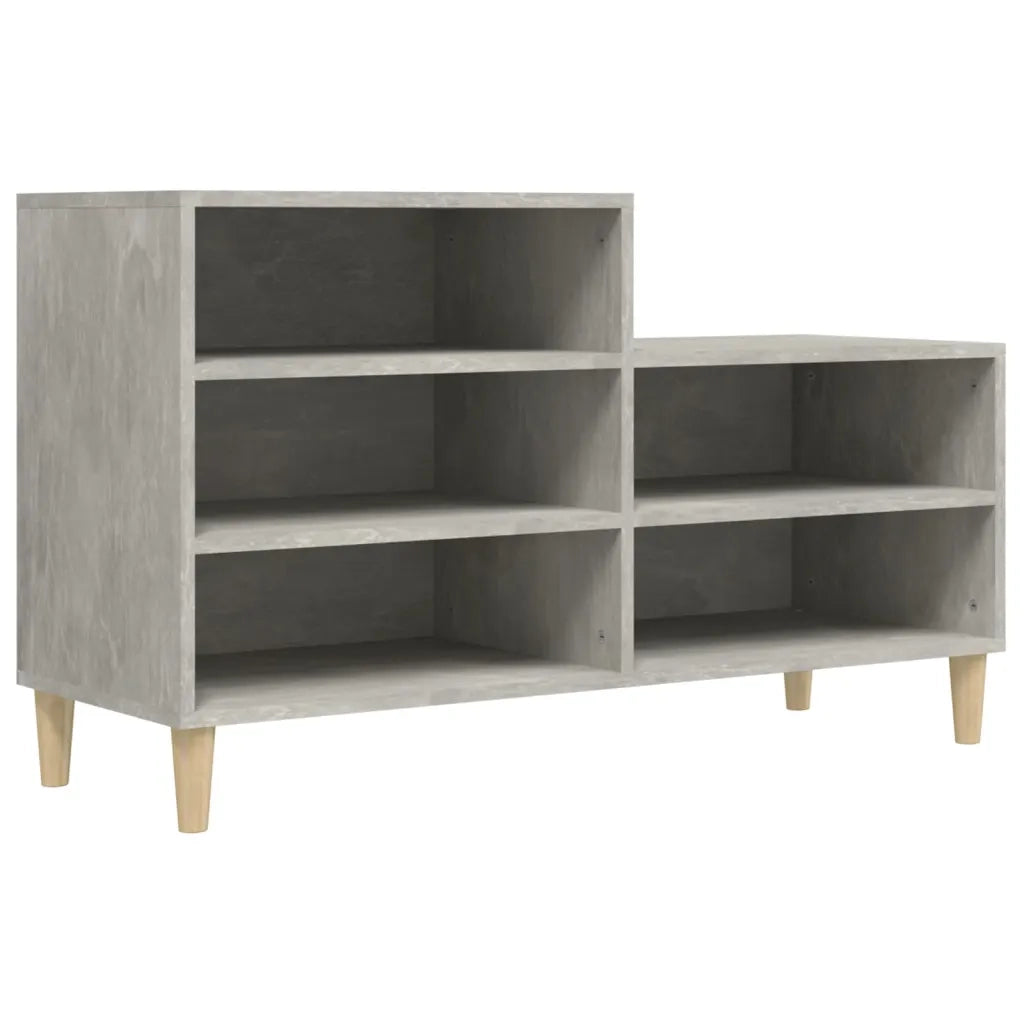 Scarpiera Grigio Cemento 102x36x60 cm in Legno Multistrato 819728