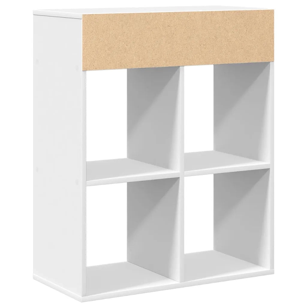 Libreria Bianca 66x31x80 cm in Legno Multistrato