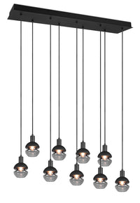 Lampada a Sospensione da Interno Attacco E14 in Metallo Nero e Oro