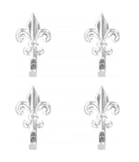15pz Ganci Appendi Argento 3cm Appendino Per Quadri Giglio Fiorentino Con Chiodi         