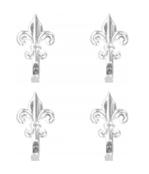 15pz Ganci Appendi Argento 3cm Appendino Per Quadri Giglio Fiorentino Con Chiodi         