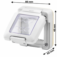 Gewiss 27401 calotta stagna combi per 2 moduli sistema ip55 grigia da parete
